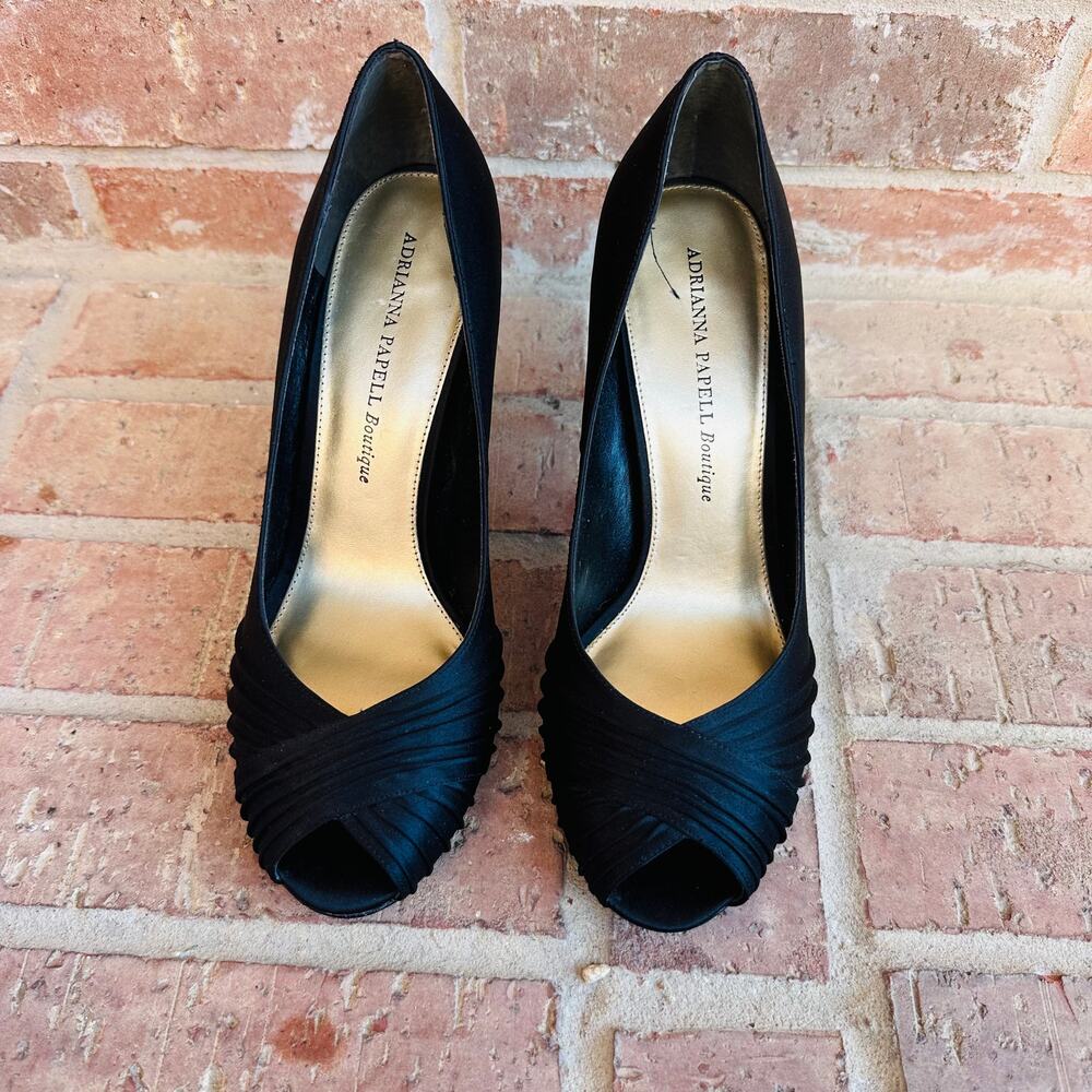 Adrianna Papell Boutique Black Heels Size 10 - Picture 7 of 9